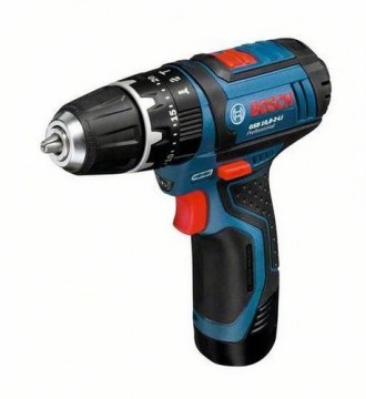 Bosch GSB 10,8-2-LI Professional Keyless Black, Blue, Red