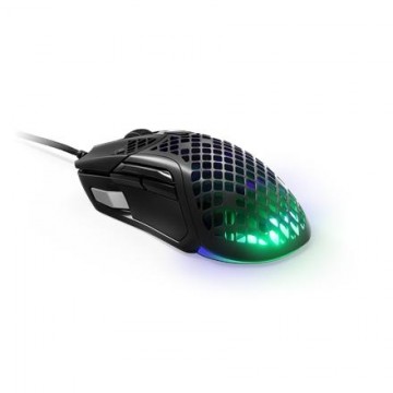 SteelSeries Aerox 5 (2022 Edition), RGB LED light, Onyx, Wired Optical Gaming Mouse