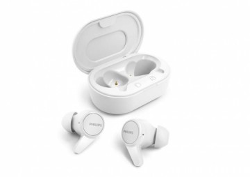 PHILIPS in-ear true bezvadu austiņas ar portatīvo uzlādes ietvaru, baltas - TAT1207WT/00