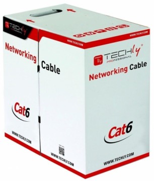 Techly U/UTP Hank Cable Cat.6 CCA 305m Solid Grey