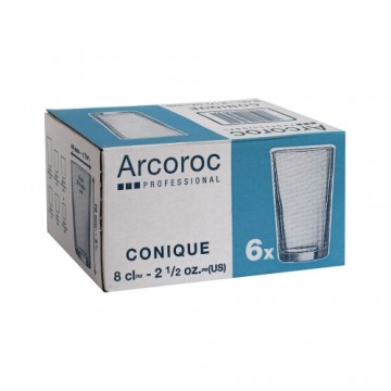 Stikls Arcoroc Conique Caurspīdīgs Stikls (6 gb.) (8 cl)