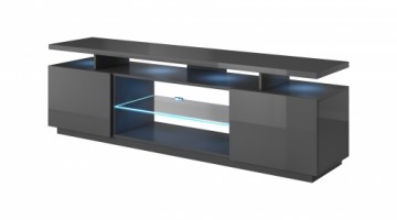 Cama Meble RTV cabinet EVA 180x40x52 graphite/ glossy