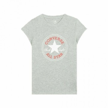 Child's Short Sleeve T-Shirt Converse Timeless Chuck Patch Dark grey