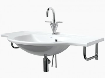 PAA BETA IB1500/00 Stone mass sink 1001 - 1500 mm Glossy White