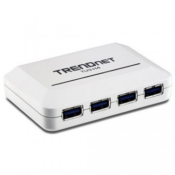 USB Centrmezgls Trendnet TU3-H4               Balts