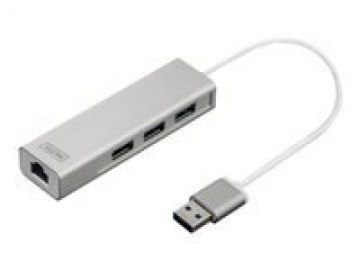 Assmann Electronic DIGITUS USB3.0 3-Port HUB GLAN Adapter