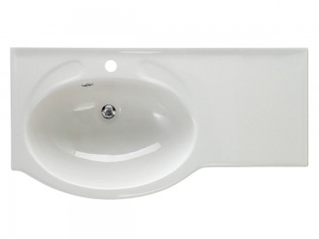 PAA DELTA 900 mm IDE900/K/00 Glossy White Раковина из литого камня (раковина слева)