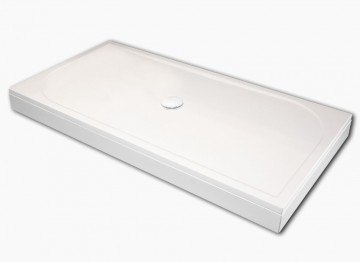 PAA LARGO 80X140 KDPLARG80X140/00 cast stone shower tray with panel and adjustable feets - white