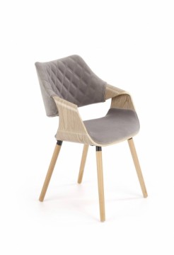 Halmar K396 chair, color: light oak / grey