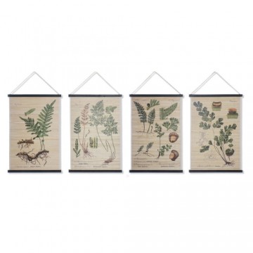 Полотно DKD Home Decor Ботанические растения (4 pcs) (60 x 2 x 90 cm)