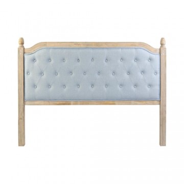 Изголовье кровати DKD Home Decor Натуральный Синий лён древесина каучукового дерева (160 x 6 x 120 cm)