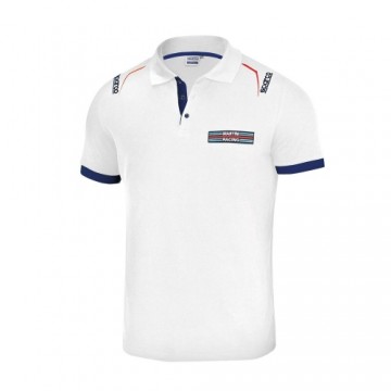 Men’s Short Sleeve Polo Shirt Sparco Martini Racing White