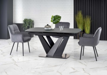 Halmar PATRIZIO table dark grey, leg black