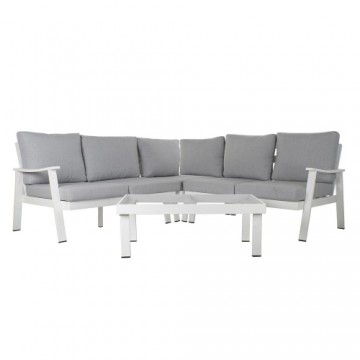 Garden sofa DKD Home Decor Grey 212 x 212 x 86 cm Crystal Aluminium 86 cm