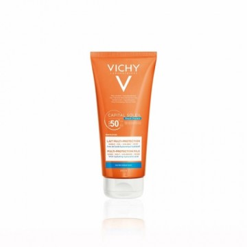 Saules bloķēšanas līdzeklis Capital Soleil Lait Multi-Protection Vichy Spf 50+ (200 ml)