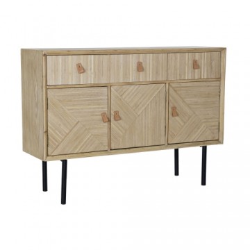 Sideboard DKD Home Decor Fir Natural Black Metal MDF (120 x 35 x 86 cm)