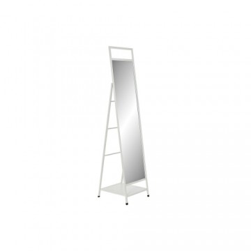 Free standing mirror DKD Home Decor White Metal Mirror Rectangular 30 x 40 cm 39 x 40 x 160 cm