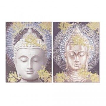 Картина DKD Home Decor Будда Восточный (60 x 3 x 80 cm) (2 штук)