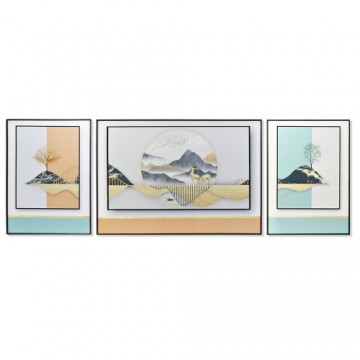 Набор из трех картин DKD Home Decor гора современный (200 x 3 x 70 cm) (3 pcs)
