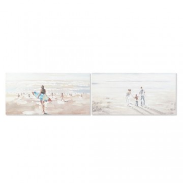 Painting DKD Home Decor Beach 120 x 3,7 x 60 cm (2 Units)