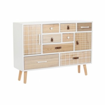 Sideboard DKD Home Decor White Natural Paolownia wood 95 x 26 x 67,5 cm