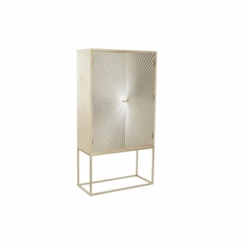 Cupboard DKD Home Decor   90 x 40 x 170 cm Fir Natural Golden Metal MDF Wood