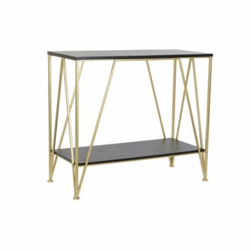 Console DKD Home Decor Black Golden Wood Metal 81,5 x 36 x 71,5 cm