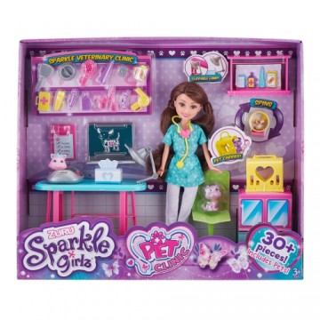 SPARKLE GIRLZ vet set with doll, 100184