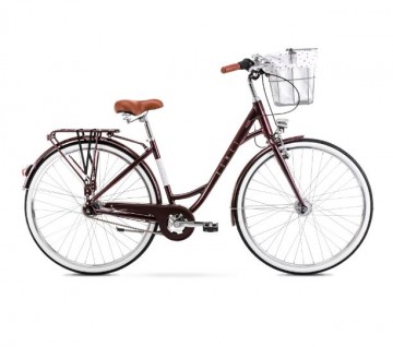 ROMET Pop Art Lux бордовый + корзина (AR) 2228564 20L велосипед
