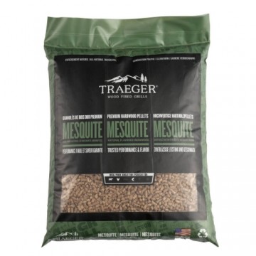 Medžio granulės TRAEGER Meskitas (Mesquite), 9 kg