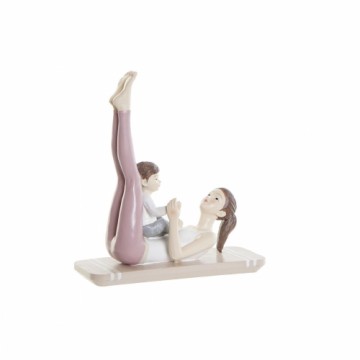 Dekoratīvās figūriņas DKD Home Decor Rozā Sveķi Yoga (15,5 x 6,5 x 17 cm)