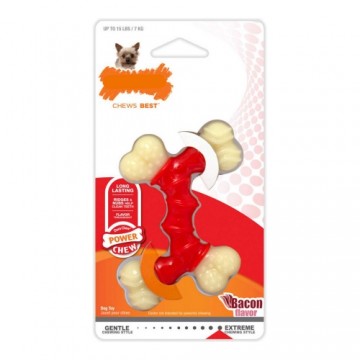 Dog chewing toy Nylabone Extreme Chew Double Bacon Nylon Thermoplastic XS size