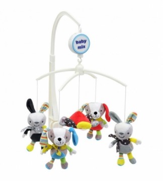 Baby Mix Muzikālais karuselis DOGS&BUNNIES (43414)