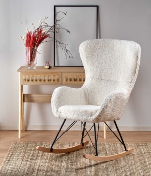 Halmar LIBERTO 2 leisure armchair cream / black / natural