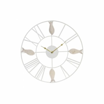 Настенное часы DKD Home Decor Металл MDF Белый Спирали (39 x 3,5 x 39 cm)