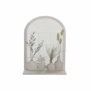Настенное зеркало DKD Home Decor Кувшин Стеклянный Бежевый MDF Смола Cottage (35 x 10 x 50 cm)