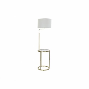 Grīdas lampa DKD Home Decor Bronza Metāls Poliesters Lins Balts Glam (43,5 x 40 x 154 cm)