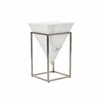 Вспомогательный стол DKD Home Decor Серебристый Металл Белый Мрамор современный (36 x 36 x 60 cm)