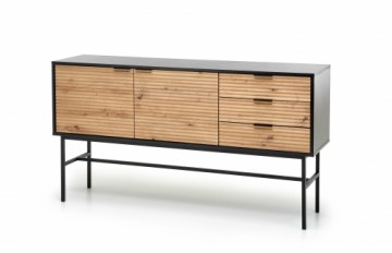 Halmar MURANO KM-1 chest, color: artisan oak/black