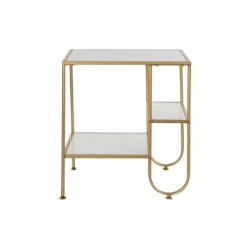 Side table DKD Home Decor Golden Metal MDF White (50 x 40 x 55,5 cm)