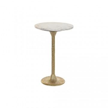 Side table DKD Home Decor White Golden Aluminium Marble 40 x 40 x 61 cm