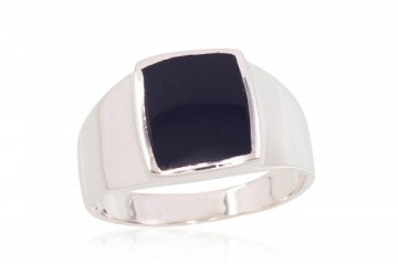Серебряное кольцо #2101578_ON, Серебро	925°, Оникс , Размер: 20.5, 8.7 гр.