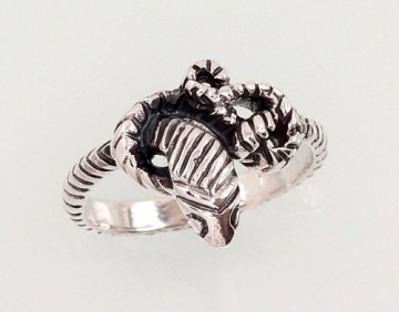 Серебряное кольцо #2101382(POx-Bk), Серебро	925°, оксид (покрытие), Размер: 18, 4 гр.