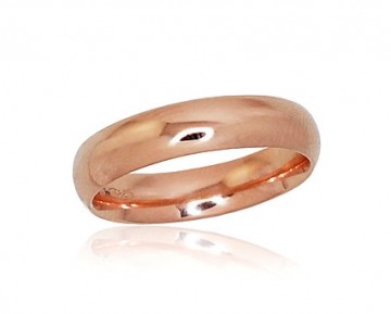 Золотое обручальное кольцо #1100726(Au-R), Красное Золото	585°, Размер: 21, 5.6 гр.