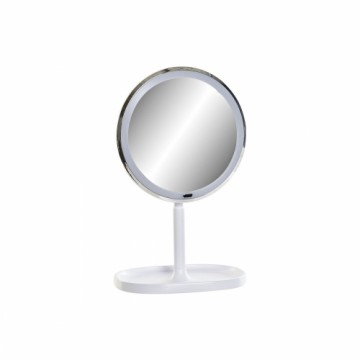 Увеличительное Зеркало cо Светодиодами DKD Home Decor Белый Пластик (20 x 20 x 33 cm)