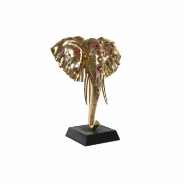 Decorative Figure DKD Home Decor 43 x 22 x 55,5 cm Elephant Black Golden Colonial