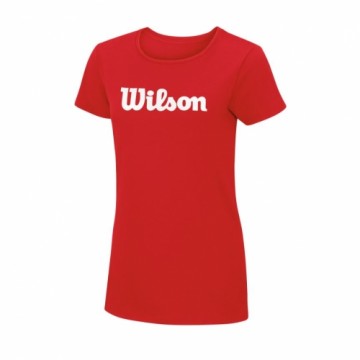 W T-SHIRT SCRIPT COTTON TEE WILSON RED