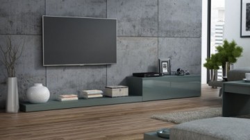 Halmar LIFE TV Stand grey/grey gloss