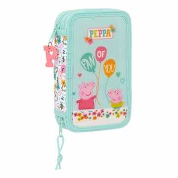 Двойной пенал Peppa Pig Cosy corner Светло Синий (28 pcs)