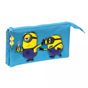 Школьный пенал Minions Minionstatic Синий (22 x 12 x 3 cm)